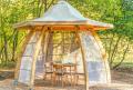 Беседка для фазенды из дерева и металла